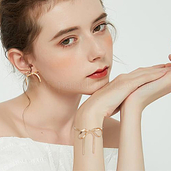 Bowknot Alloy Herringbone Chain Jewelry Kit for Women&nbsp;DIY-FH0006-56G