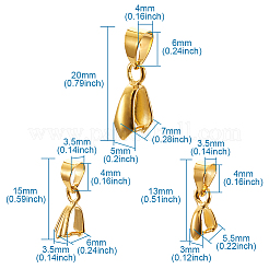 Brass Ice Pick Pinch Bails&nbsp;KK-TA0007-51