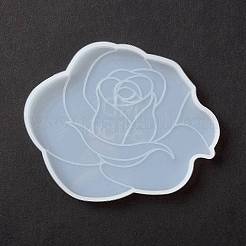 DIYフラワーカップマットシリコーン型  レジン型  UVレジン用  エポキシ樹脂工芸品作り  90~98x108~115x9.5mm  4個/セット&nbsp;DIY-E036-08