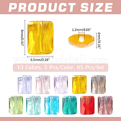 65Pcs 13 Colors Glass Imitation Austrian Crystal Beads&nbsp;GLAA-ME0001-38