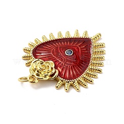 Rack Plating Brass Enamel Pendants&nbsp;X-KK-M230-27G