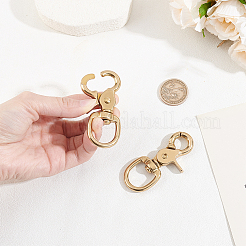 真鍮製スイベルクラスプ2個  ゴールドカラー  71.5x35x10mm  穴：18x20.5mm&nbsp;FIND-PH0038-47