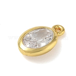Brass Pave Cubic Zirconia Charms&nbsp;KK-CBA74BF-02G-04