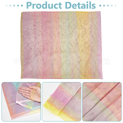 Rainbow Color Gradient Polyester Mesh Fabric&nbsp;DIY-WH0453-84