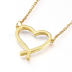 Brass Cubic Zirconia Pendant Necklaces & Stud Earrings Jeweley Sets&nbsp;SJEW-L154-12