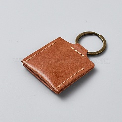 PUレザーバッグキーホルダー  合金キーリング付き  シエナ  7cm&nbsp;KEYC-WH0034-41C