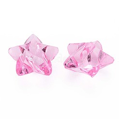 透明なアクリルビーズ  多面カット  スター  ミックスカラー  23x24x16mm  穴：3mm&nbsp;X-MACR-S373-76-B