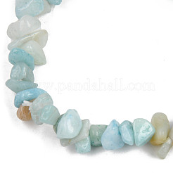 Unisex Chip Natural Flower Amazonite Beaded Stretch Bracelets&nbsp;BJEW-S143-26