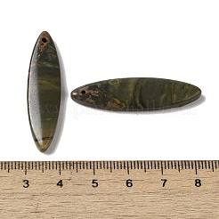 天然ピカソジャスパーペンダント  馬の目のチャーム  39.5~40x10~10.5x4mm  穴：1.2mm&nbsp;G-Q161-06A