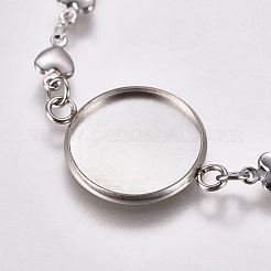 304 Stainless Steel Bracelet Making&nbsp;STAS-WH0014-26P