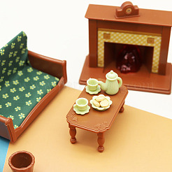 プラスチック家具ミニモデル  マイクロランドスケープドールハウスアクセサリー  小道具の装飾のふりをする  ココナッツブラウン  106x65x115mm&nbsp;PW-WGE5080-01