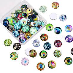70Pcs Flatback Glass Cabochons for DIY Projects&nbsp;GGLA-SZ0001-33C