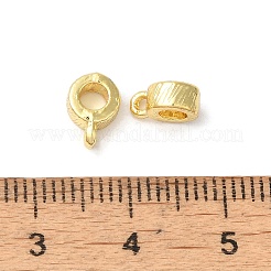 ラックメッキ真鍮チューブベイル  ループベイル  カドミウムフリー＆鉛フリー  18KGP本金メッキ  8x5.7x3.1mm  穴：1.1mm  内径：2.9mm&nbsp;KK-S375-05G