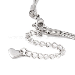 PVD Vacuum Plating 304 Stainless Steel Double Satellite Chains Multi-strand Anklet&nbsp;STAS-E001-09P