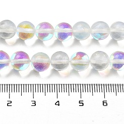 透明ガラスビーズ  ラウンド  クリアAB  8mm  穴：1mm  約45個/連  13.98''（35.5センチメートル）&nbsp;GLAA-B022-8mm-14
