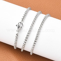 Tarnish Resistant 201 Stainless Steel Box Chains Necklaces&nbsp;NJEW-L416-02-2.5mm