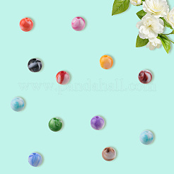 550 個 11 色不透明アクリルビーズ  ラウンド  ミックスカラー  8mm  穴：1.5mm  約50PCS /カラー&nbsp;SACR-PA0001-05