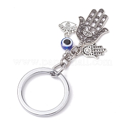 Resin & Tibetan Style Alloy Keychains&nbsp;KEYC-JKC00780-02
