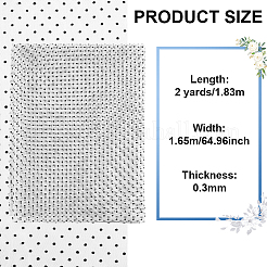 2ヤードのナイロン繊維の水玉模様のメッシュ生地  衣類用アクセサリー  ブラック  1650x0.3mm&nbsp;DIY-PH0036-36B