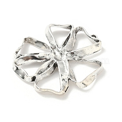 合金のチベット風チャーム  花の形  カドミウムフリー＆鉛フリー  アンティークシルバー  46x43x4mm  穴：1.8mm  116個/ 1000g&nbsp;FIND-B050-30AS