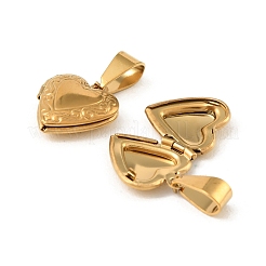 Sculptured 316 Stainless Steel Locket Pendants&nbsp;STAS-K192-15G