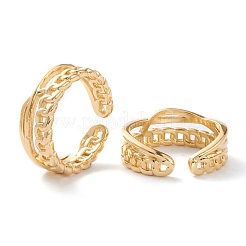 Brass Cuff Rings&nbsp;RJEW-H131-03G