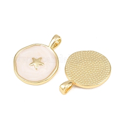 Brass Enamel Pendants&nbsp;KK-Q283-057G-NR