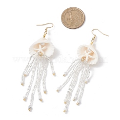 3 Pairs 304 Stainless Steel Gemstone & Glass Seed Beaded Jellyfish Dangle Earrings&nbsp;EJEW-MZ00529