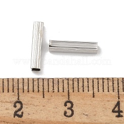 真鍮製チューブビーズ  カドミウムフリー＆鉛フリー  キューブ  プラチナ  10x2mm  穴：1.6mm&nbsp;KK-B120-06P