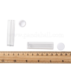 プラスチックビーズ収納ケース  蓋付き  チューブ  透明  透明  5.5x1.5cm&nbsp;X-CON-C068Y-1