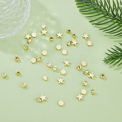 100Pcs 5 Style Rack Plating Brass Beads&nbsp;KK-HY0001-71