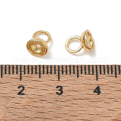 真鍮ビーズキャップペンダントベイル  グローブガラスバブルカバーペンダント用  18KGP本金メッキ  7x6mm  穴：3.5mmと1mm&nbsp;KK-CBA50B0-23G