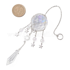 Glass & Acrylic Cone & Round Hanging Suncatchers&nbsp;HJEW-JM04570-02