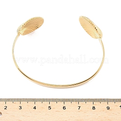 Shell Shape 304 Stainless Steel Cuff Bangles for Women&nbsp;BJEW-S171-01B-G