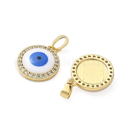Brass Micro Pave Cubic Zirconia Pendants&nbsp;KK-I371-38G-02