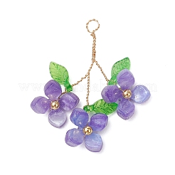 9Pcs 9 Colors Pearlized Glass Pearl Pendants&nbsp;PALLOY-JF03601