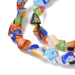 Handmade Millefiori Lampwork Beads Strands&nbsp;LAMP-P070-02A-04