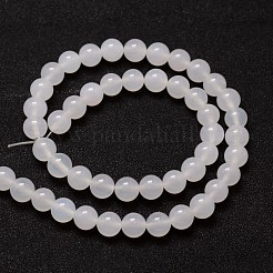 Natural White Agate Bead Strands&nbsp;X-G-G880-03-6mm