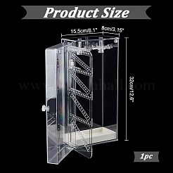 Rectangle Plastic Jewelry Organizer Storage Box with 24 Hooks&nbsp;OBOX-WH0001-06