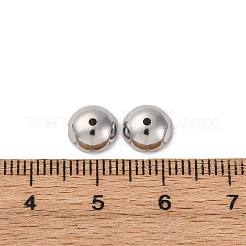 316Lサージカルステンレススチールビーズキャップ  ステンレス鋼色  7.5x3mm  穴：1mm&nbsp;STAS-C125-01B-P