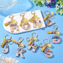 Alloy Resin Polygon Keychains&nbsp;KEYC-TADJ0002-03G-G