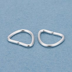 304ステンレススチールDリング  バックル留め金  ウェビング用  ストラップバッグ  服飾材料  銀  7.5x9.5x1mm  インナーサイズ：5.5x7.5mm&nbsp;STAS-F191-05S-A