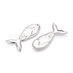 304 Stainless Steel Whale Big Pendants&nbsp;STAS-T069-16P