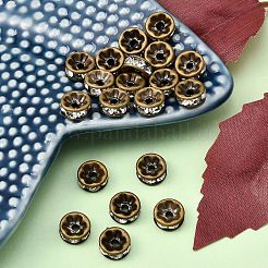 Brass Rhinestone Spacer Beads&nbsp;X-RB-A014-Z8mm-01AB-NF