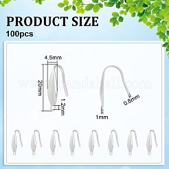 100Pcs 316 Surgical Stainless Steel Earring Hooks&nbsp;STAS-UN0058-61