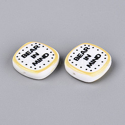 Printed Opaque Resin Beads&nbsp;RESI-N043-10A