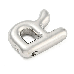 変色しない304ステンレススチールペンダント  バルーンレターチャーム  文字r  19.5x15.5x5mm  穴：3x1.5mm&nbsp;STAS-B071-01P-R