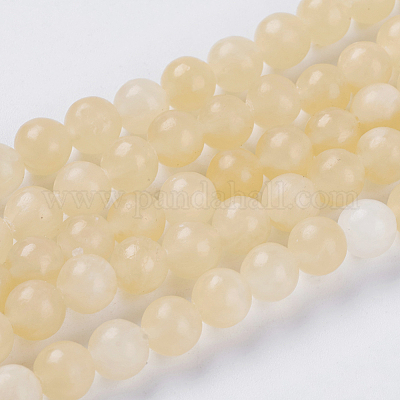 Natural Topaz Jade Beads Strands&nbsp;G-G515-6mm-03B-1