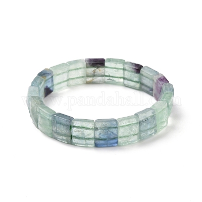 Natural Fluorite Gemstone Stretch Bracelets&nbsp;BJEW-F406-B06-1