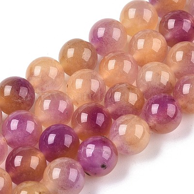Dyed Natural White Jade Beads Strands&nbsp;G-T138-10mm-210-28-1
